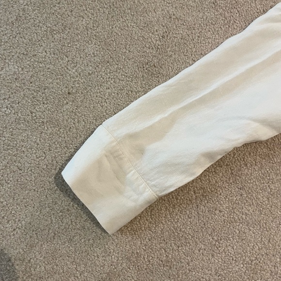 White linen midi dress from Zara with rope tie-waist in size medium - Picture 5 of 5